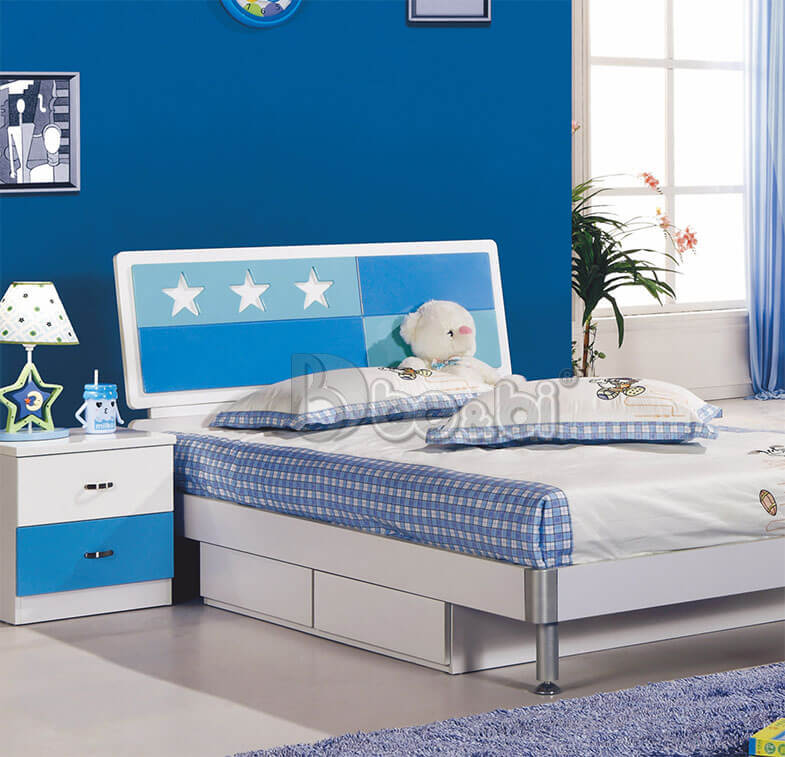 Giường ngủ trẻ em màu xanh dương BB BABY851G-2